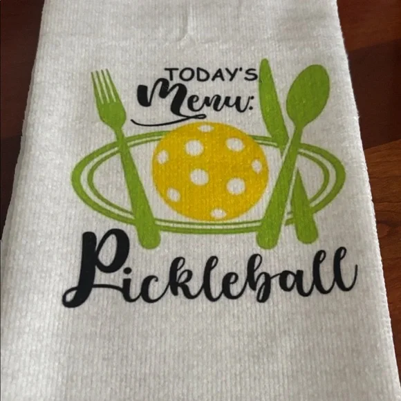 Pickleball Tea Kitchen towels. SET OF THREE - Picture 4 of 4